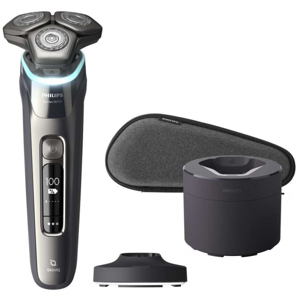 Philips 飛利浦 S9987/54 乾濕兩用電鬚刨 (暗鉻色) - SkinIQ技術，OLED顯示，無線充電
