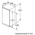 【展銷品】 Siemens KI42LAFF0K 195L iQ500 嵌入式冷藏櫃：hyperFresh保鮮、LED照明、A++能效