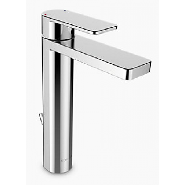 Kohler K-23478T-4-CP Parallel™ 超高身單把手面盆水龍頭 (拋光鉻色)