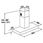 Kuppersbusch DW9310.0E 90厘米 煙囪式抽油煙機 (722m³/h)