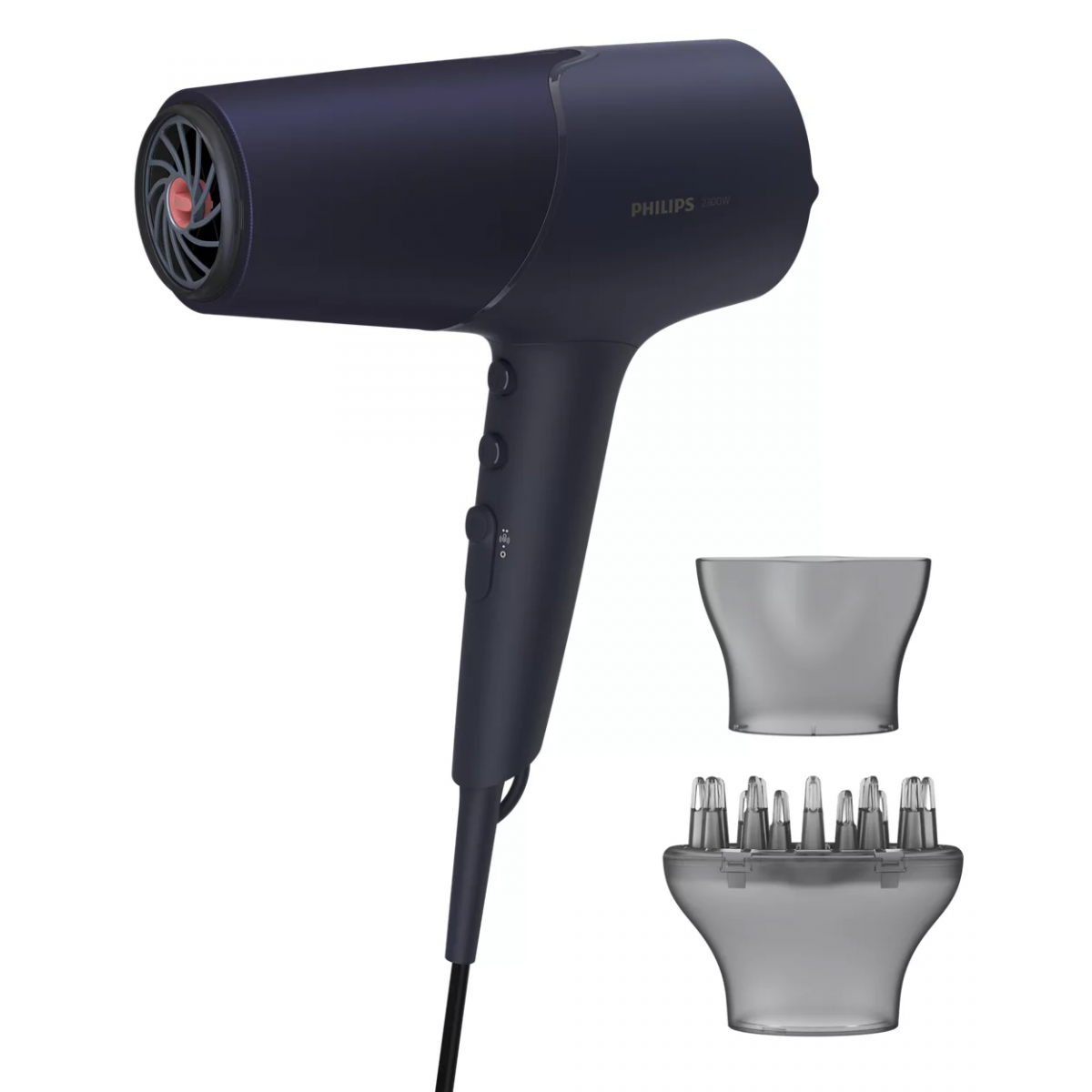 Philips 飛利浦 BHD510/03 2300W 5000系列 電風筒 (藍色金屬質感) - 防熱吹護技術，4倍負離子護髮