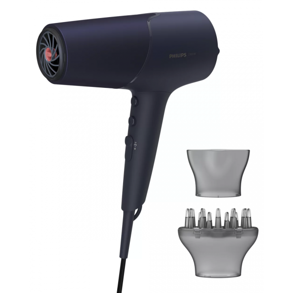 Philips 飛利浦 BHD510/03 2300W 5000系列 電風筒 (藍色金屬質感) - 防熱吹護技術，4倍負離子護髮