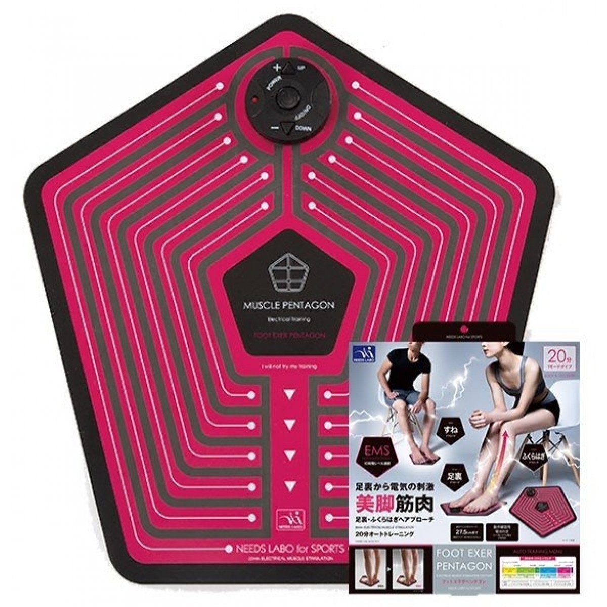 Needs Labo NEE27 EMS足底小腿按摩器：EMS微電流技術，10段功率調節，舒緩疲勞