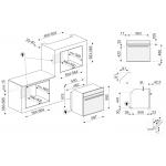 Smeg SFP6606WTPNR 60厘米Dolce Stil Novo嵌入式焗爐：70L容量，VivoScreen顯示屏，Pyrolysis自潔
