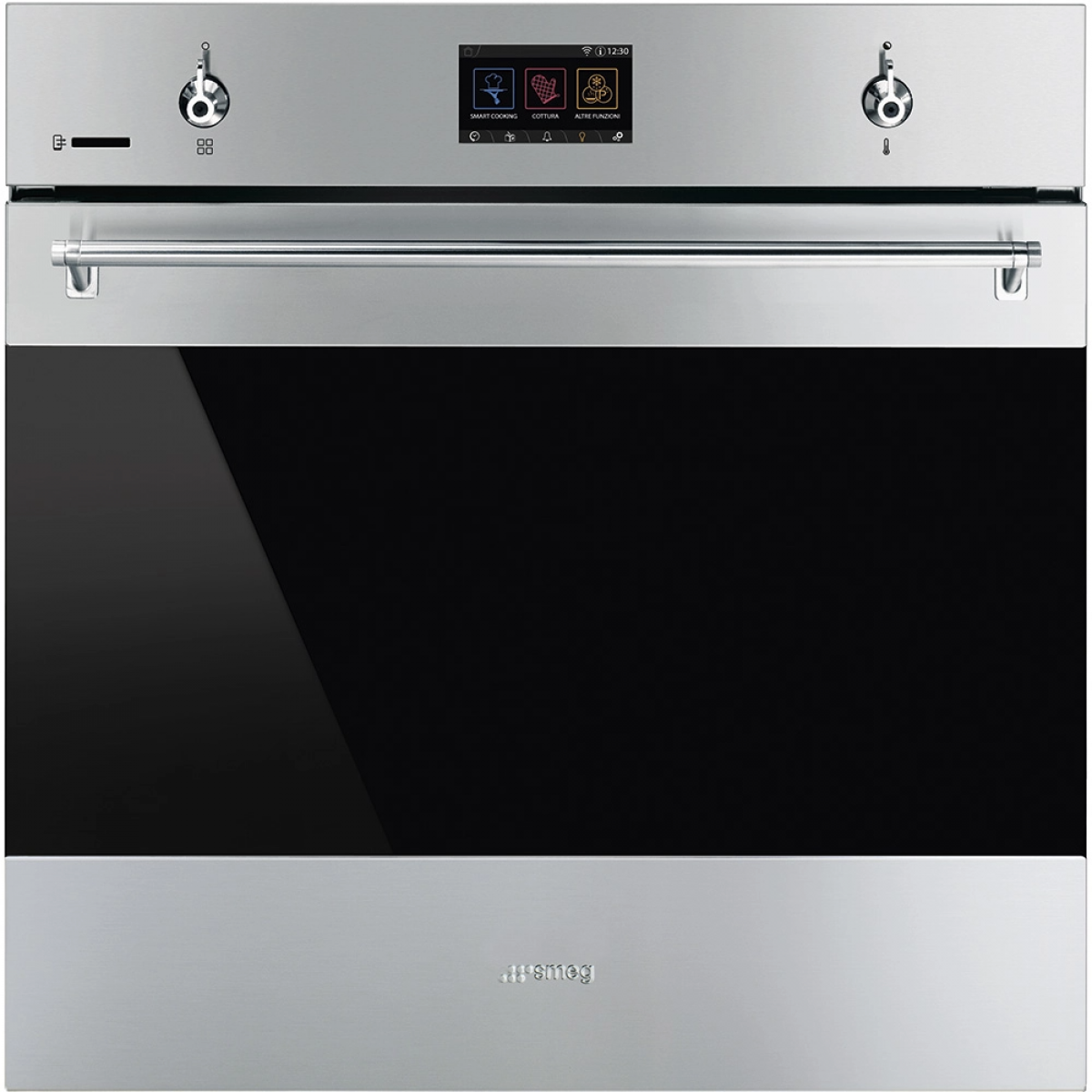 Smeg SFP6303WTPX 60厘米Classica嵌入式焗爐：70L容量，VivoScreen顯示屏，Pyrolysis自潔