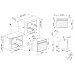 Smeg SFP6303WTPX 60厘米Classica嵌入式焗爐：70L容量，VivoScreen顯示屏，Pyrolysis自潔