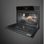 Smeg SF4606WVCPNR 45厘米嵌入式蒸焗爐：41L容量，16種烹飪功能，Wi-Fi連接