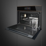 Smeg SF4606WVCPNR 45厘米嵌入式蒸焗爐：41L容量，16種烹飪功能，Wi-Fi連接