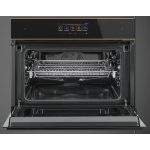 Smeg SF4606WMCNR 45厘米嵌入式微波焗爐：40L容量，VivoScreen顯示屏，13種烹飪功能