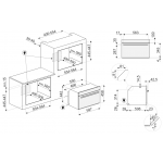Smeg SF4606WMCNR 45厘米嵌入式微波焗爐：40L容量，VivoScreen顯示屏，13種烹飪功能
