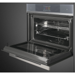 Smeg SF4104WMCS 45厘米Linea嵌入式微波焗爐：40L容量，VivoScreen顯示屏，15種烹飪功能