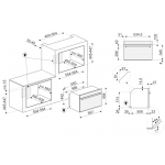 Smeg SF4303WVCPX 45厘米嵌入式蒸焗爐：41L容量，16種烹飪功能，Wi-Fi連接