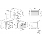 Smeg SFPR9604NR 48厘米Dolce Stil Novo嵌入式焗爐：85L大容量，Pyrolysis自潔，Soft Close鉸鏈