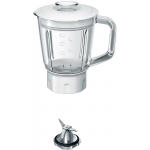 Bosch MUZ45MX1玻璃攪拌機器皿：ThermoSafe玻璃，耐高溫低溫，0.8公升容量