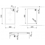 Smeg SE332EB 30厘米雙頭電陶爐：陶瓷玻璃面板，9段功率設定，兒童安全鎖