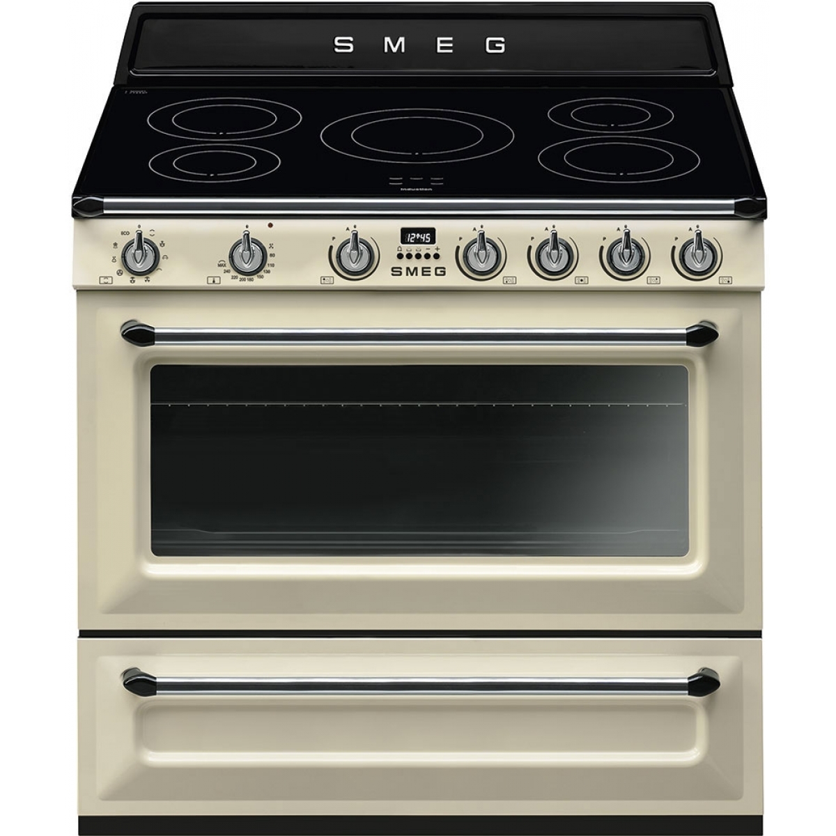 Smeg TR90IP9 90厘米Victoria全座式焗爐：115L容量，感應爐具，催化/蒸汽清潔