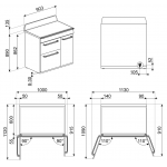 Smeg TR93IBL 90厘米 全座式三層焗爐 (黑色)
