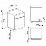 SMEG CX68CM8 60cm 獨立式電陶爐連焗爐 | 70L容量 蒸汽清潔