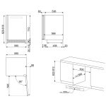 Smeg CVI138RS3 38瓶Linea嵌入式酒櫃