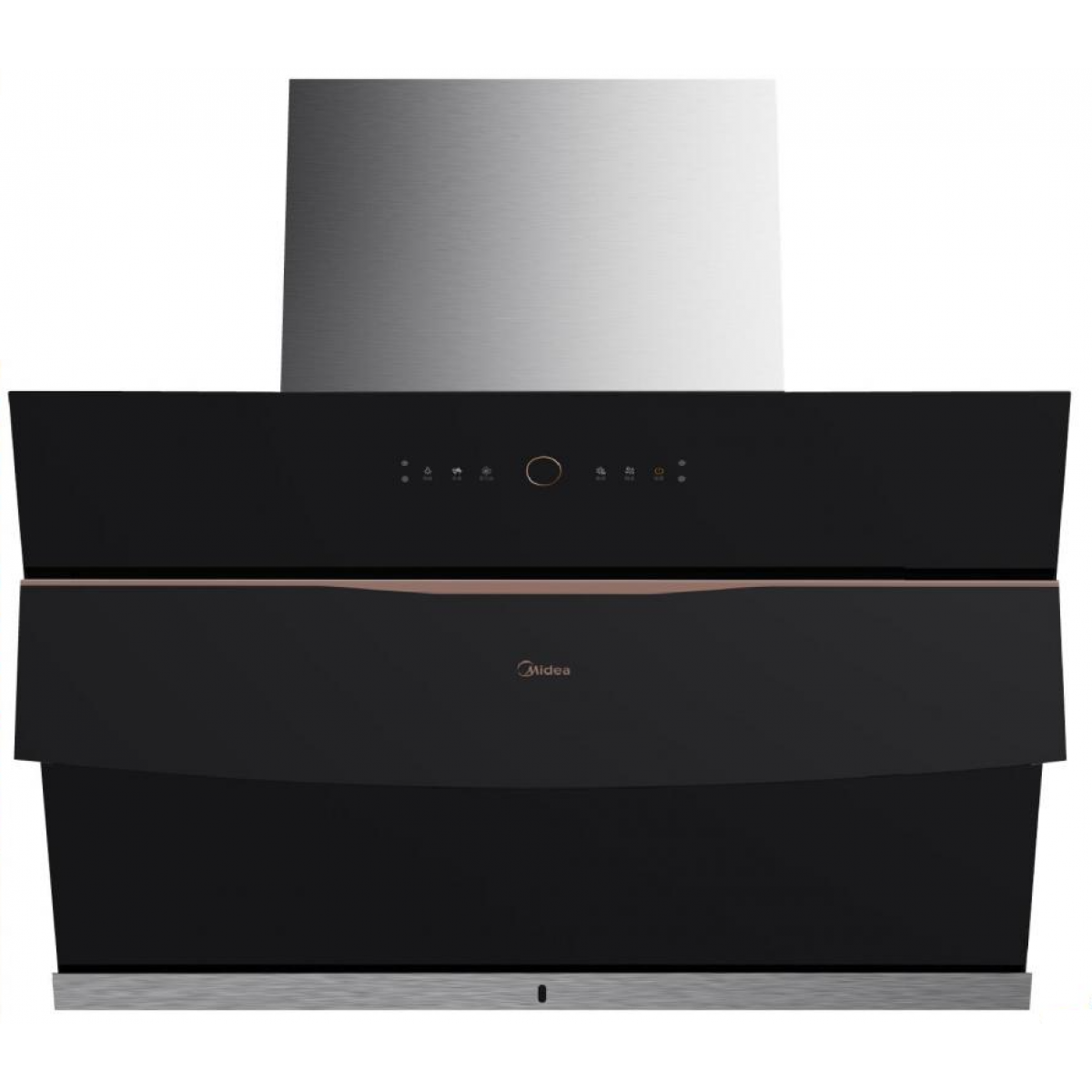 Midea 美的 MCHC90B68 90cm 傾斜式煙囪抽油煙機｜1800m³/h 強勁吸力 | 智能蒸氣清洗 | 手勢感應