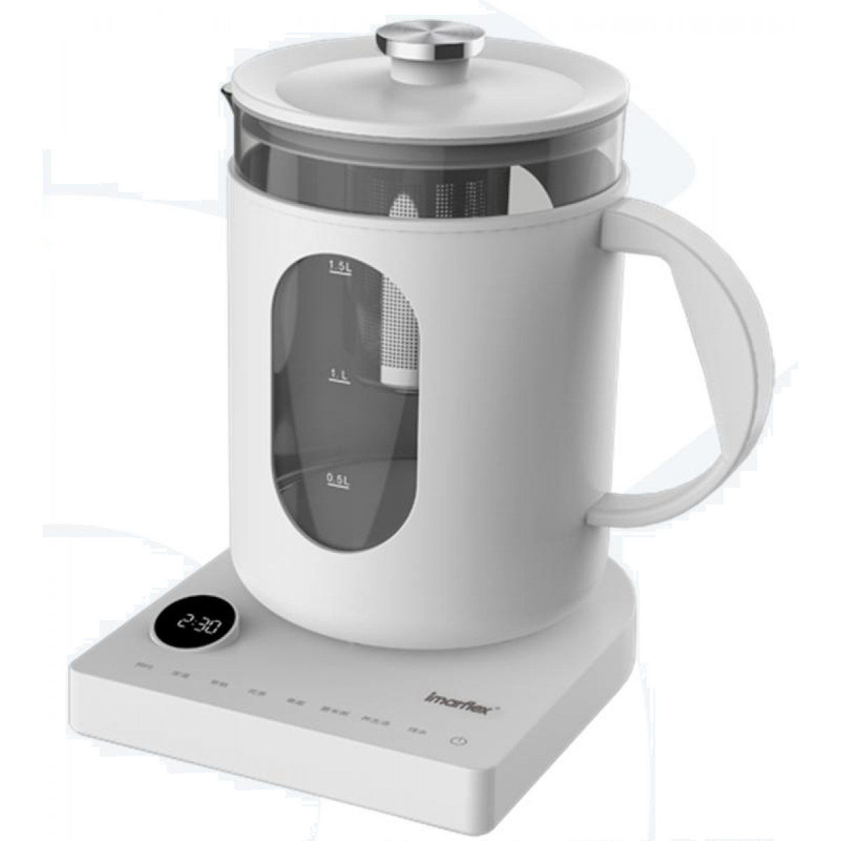 Imarflex 伊瑪 IOK-15Y 1.5公升「白泉‧透」玻璃養生壺