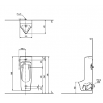 Inax YU-A51MP/BW1 掛牆感應尿斗 (白色)