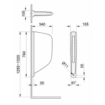 Inax P-1-BW1 尿斗隔板 (白色)