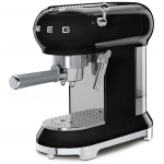【展銷品】 Smeg ECF01BLUK 50年代風格 15巴座檯式咖啡機 (黑色)