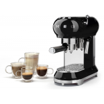 【展銷品】 Smeg ECF01BLUK 50年代風格 15巴座檯式咖啡機 (黑色)