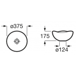 Roca A327A15000 Ohtake 橢圓形座檯式洗手盆