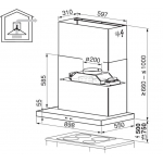 V-Zug AW4T9QTXG AiroClearWall 90厘米 1413m³/h 煙囪式抽油煙機