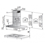 V-Zug DWPQ12G 120厘米 880m³/h 島式抽油煙機