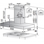 V-Zug DWPQ9G 90厘米 880m³/h 煙囪式抽油煙機