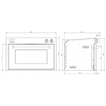 Steel GFE9 90厘米70公升嵌入式多功能電焗爐：蒸烤二合一，9種烹飪功能，不銹鋼內膽