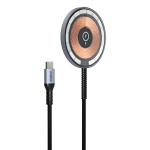 Momax UD21 透明磁吸無線充電器 (太空灰)