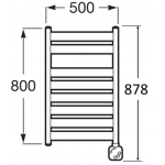 Roca A815512001 Victoria 電熱毛巾架 - 300W，IPX4防水，四級溫度調校