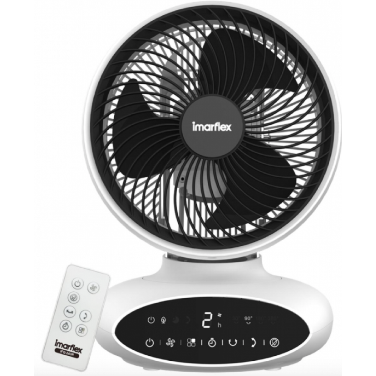 Imarflex 伊瑪牌 IFQ-243R 9吋『極龍卷』遙控全方位循環扇 - 4段搖擺，5段風速