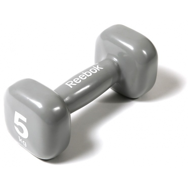 Reebok FIT189 5.0公斤 包膠啞鈴 (灰色) - 鐵製包膠，輕量訓練