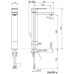 Kohler Parallel™ 超高身單把手面盆龍頭 - 黑色，高性能陶瓷閥芯，創新排水結構
