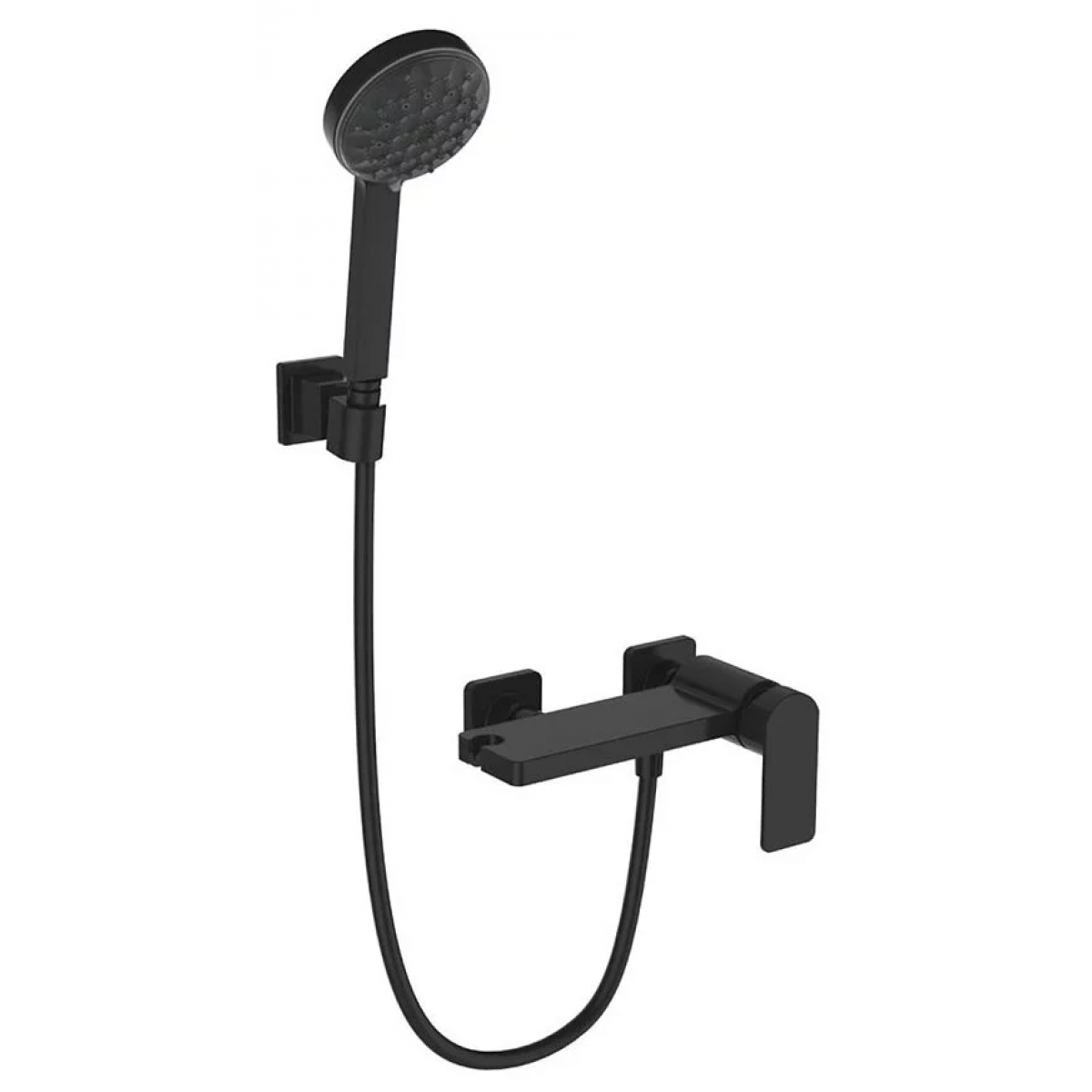 Kohler Parallel Exposed 掛牆式淋浴龍頭 - 黑色，耐腐蝕PVD電鍍層