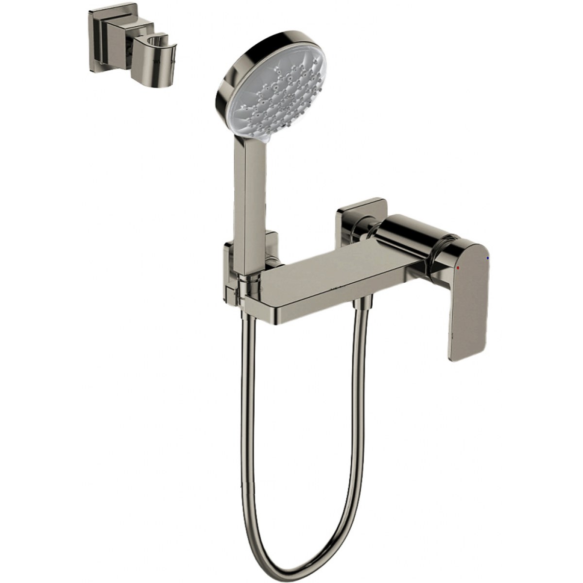 Kohler Parallel Exposed 掛牆式淋浴龍頭 - 羅曼銀色，耐腐蝕PVD電鍍層