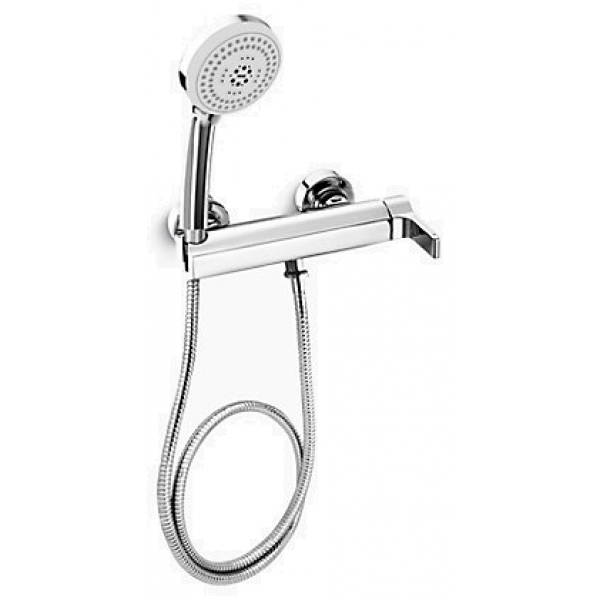 Kohler Singulier™ 掛牆式淋浴龍頭 - 拋光鍍鉻，耐用金屬結構，陶瓷閥芯