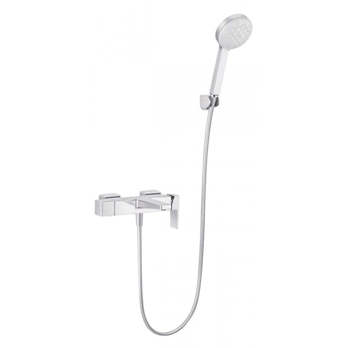 Kohler Honesty™ 8吋掛牆式浴缸龍頭 - 拋光鍍鉻，三級可調手持花灑，1.5米軟管