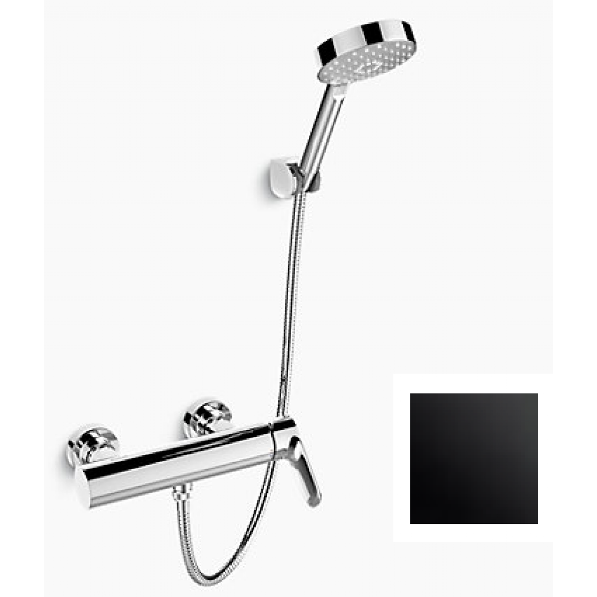 Kohler Aleo 掛牆式淋浴龍頭 - 霧黑色，耐用金屬結構，陶瓷閥芯