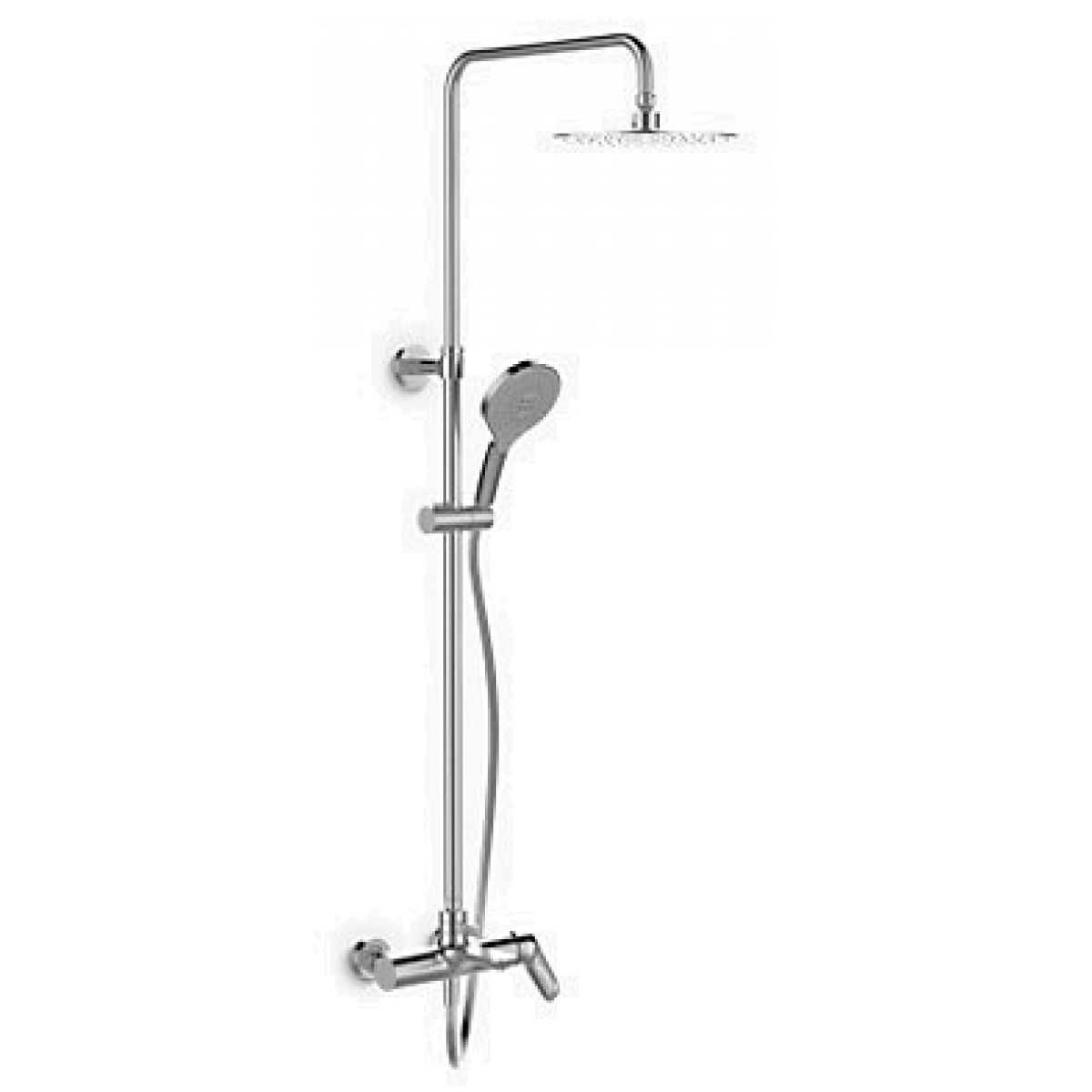 Kohler K-26241T-4-CP ALEO 三路淋浴柱：圓形花灑、拋光鍍鉻、直接連接