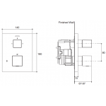 Kohler K-99729T-9-CP Modulo 入牆式恆溫兩路面板 (拋光鍍鉻)