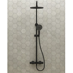 Kohler JULY K-23126T-B9-2BL 黑色三路花灑淋浴柱 | Katalyst™ 空氣動力技術 | 啞光黑浴室套裝