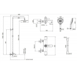 Kohler JULY K-23126T-B9-2BL 黑色三路花灑淋浴柱 | Katalyst™ 空氣動力技術 | 啞光黑浴室套裝