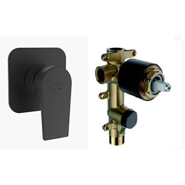 Kohler Taut™ 入牆式花灑面板 (黑色) (K-78990T-4-BL)