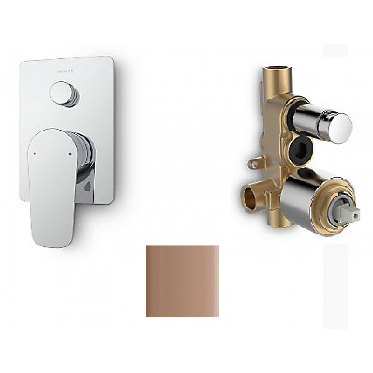 Kohler 40mm Valve System 入牆式花灑兩路面板 (玫瑰金色)